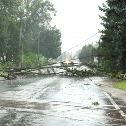 Burza sparaliżowała drogi. Służby działały godzinami - FOTO