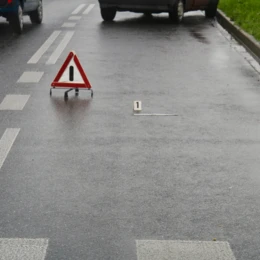 Zderzenie na Chemików. Senior z Renault uderzył w sygnalizator