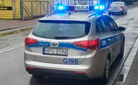 Kabel nad jezdnią, wypadek na hulajnodze w Kętach