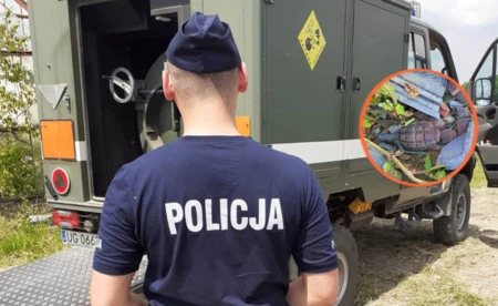 Ręczny granat znaleziony w gruzie - FOTO