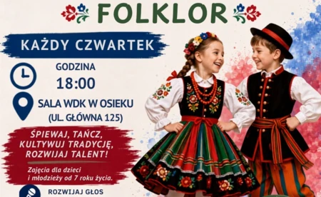 Śpiew, taniec i folklor. Zajęcia dla dzieci w Osieku