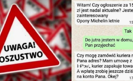 Chciał sprzedać opony za 150, stracił 6000 złotych