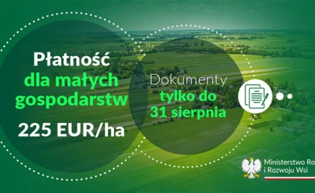 Do końca sierpnia można zgłaszać żądanie przyznania płatności dla małych gospodarstw