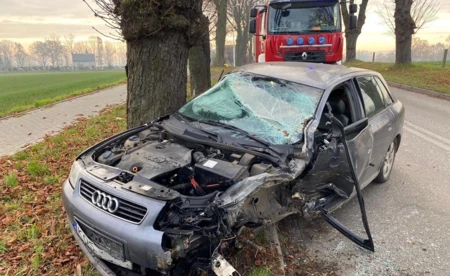 Zasnął za kierownicą. O krok od tragedii - FOTO