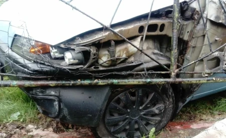 Poślizg podczas hamowania - FOTO