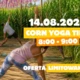 Joga w kukurydzy. Takich zajęć jeszcze tu nie było