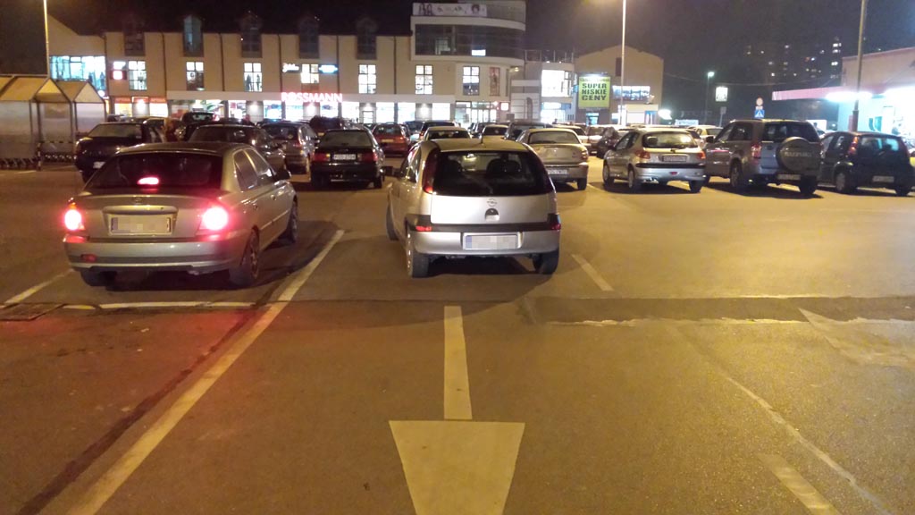 Oświęcim, karne łosie, parkowanie