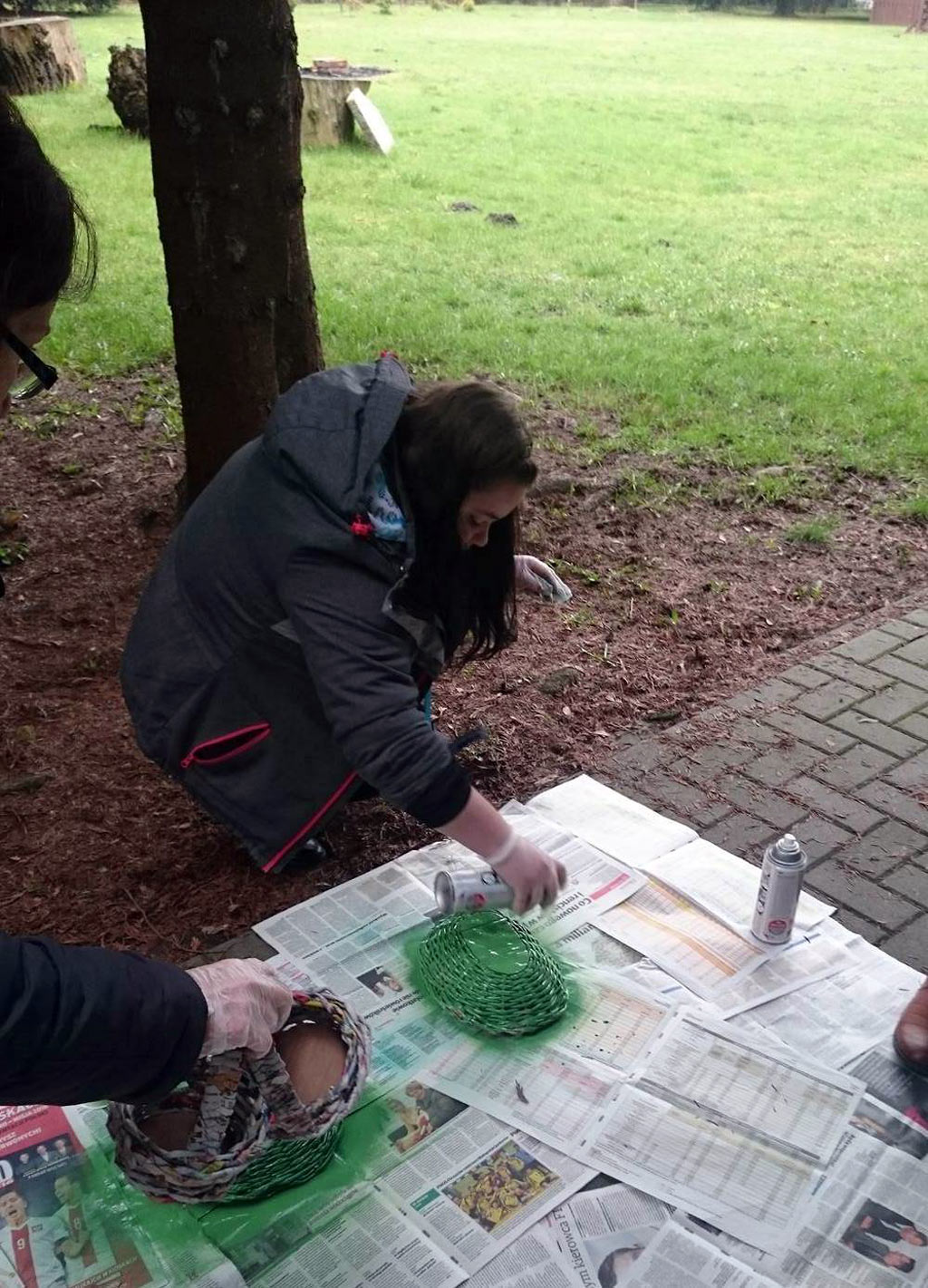 Kamila Zielińska podczas pracy wolontariackiej. Fot. Ewelina Sikora