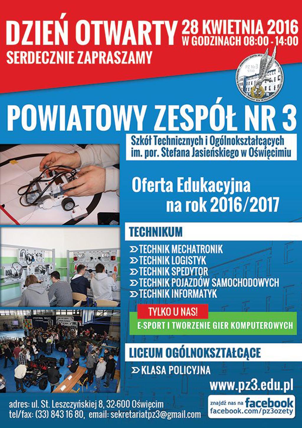 Oświęcim, Chemik, Ozety, szkoły, otwarte drzwi