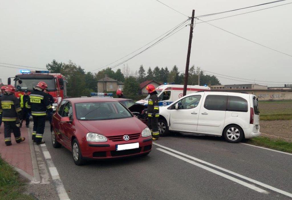 Jawiszowice, zderzenie, wypadek, straż, policja, pogotowie