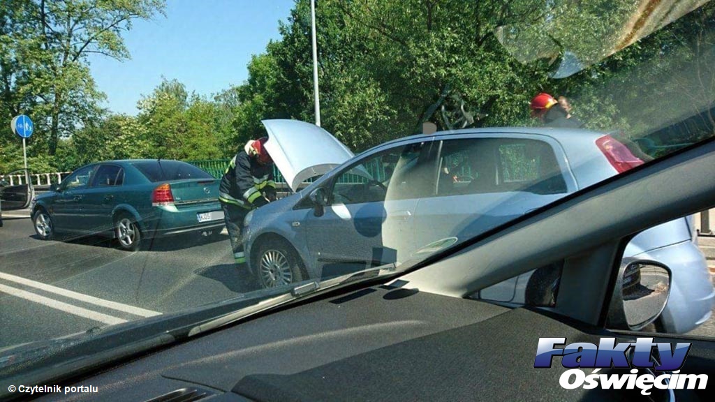 Oświęcim, most, nowy most, karambol, zderzenie, korki
