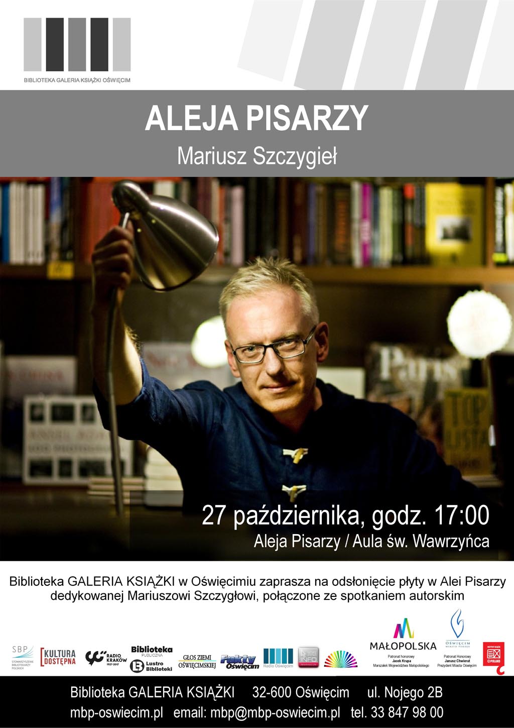 Mistrz reportażu, niepoprawny czechofil, niezapomniany prowadzący talk-show „Na każdy temat”. Galeria Książki w Oświęcimiu postanowiła uhonorować Mariusza Szczygła.