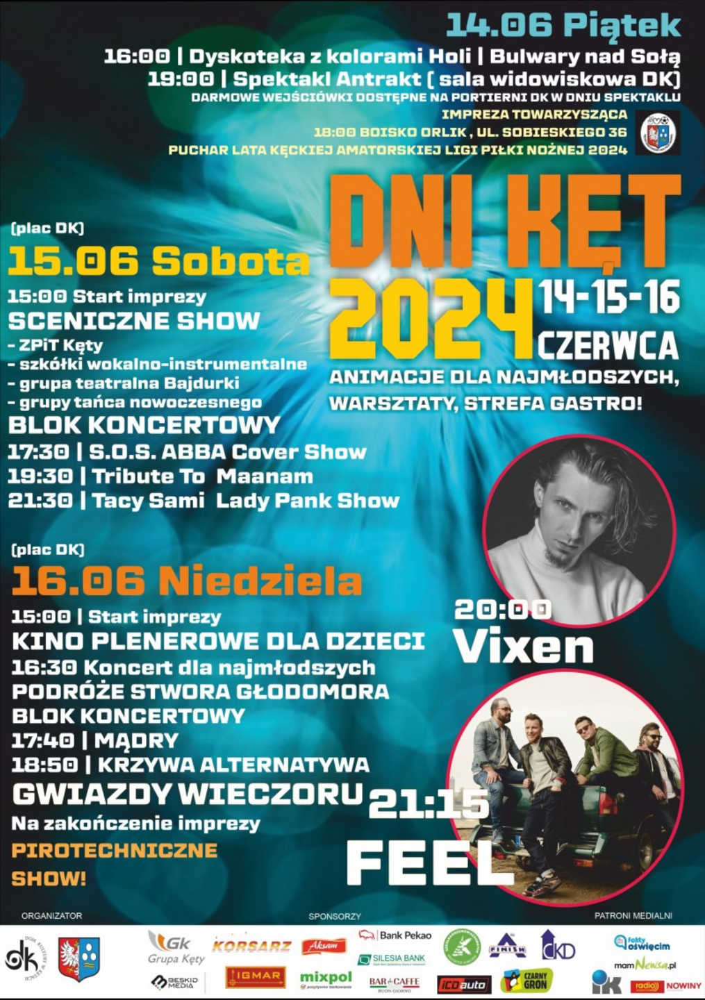 Gmina Kęty zaprasza wszystkich mieszkańców gminy oraz okolic na Dni Kęt 2024. Wydarzenie odbędzie się w dniach 14-16 czerwca.