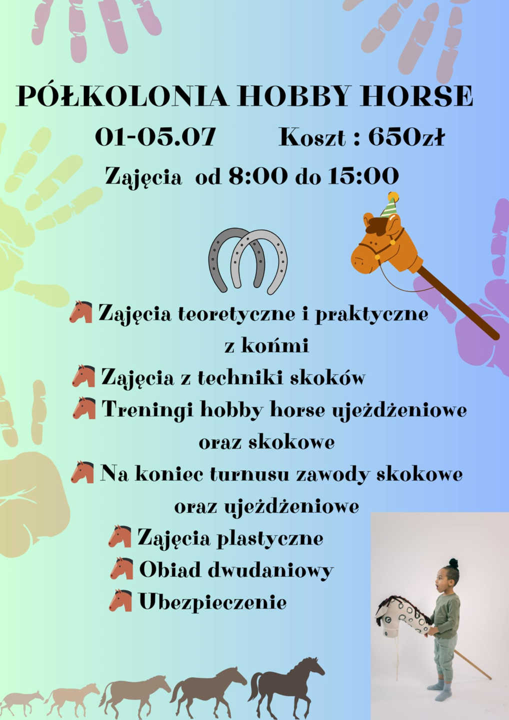 Ośrodek Ikarion zaprasza dzieci na wyjątkową Półkolonię Hobby Horse, która odbędzie się od 1 do 5 lipca.