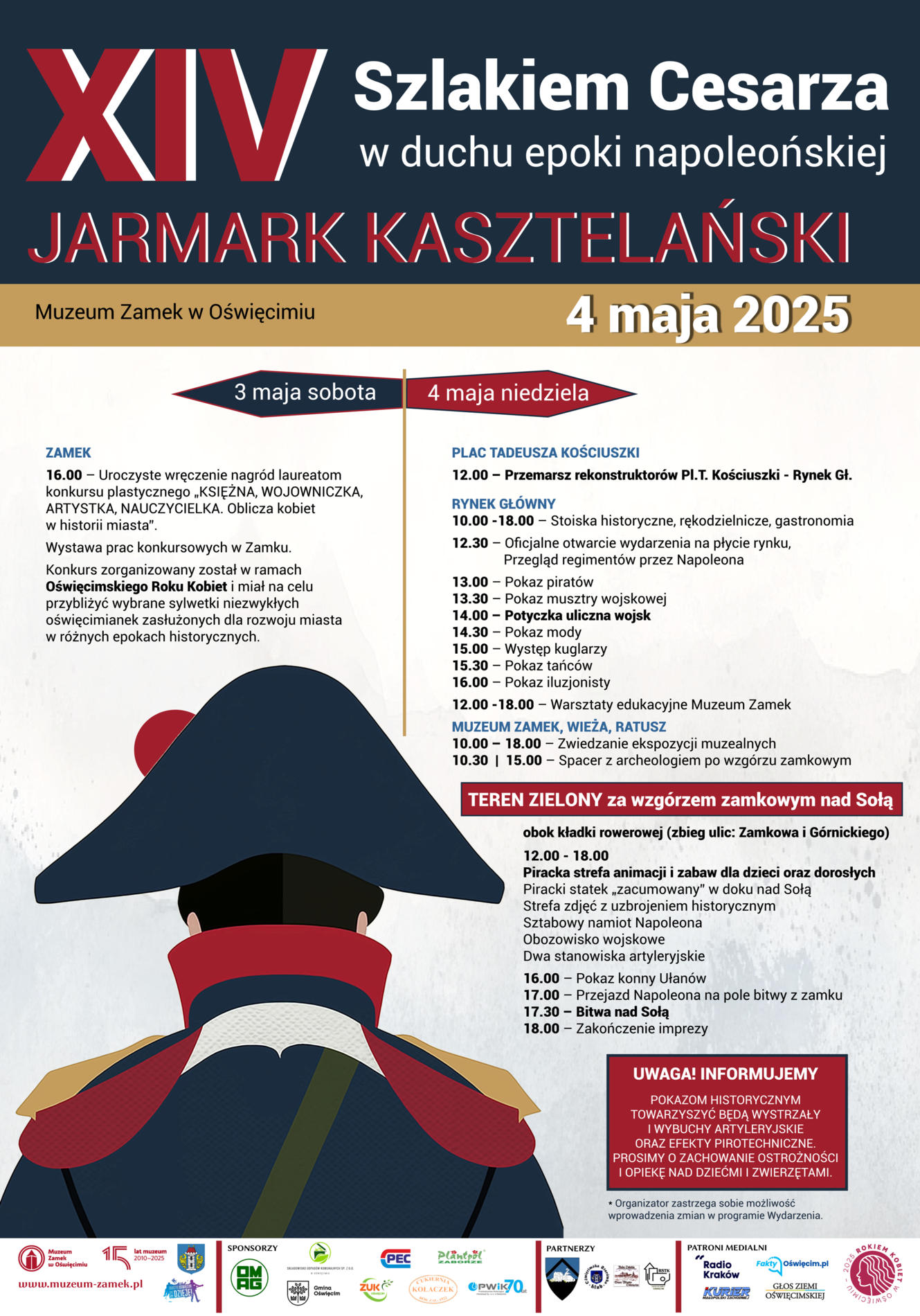 Pokazy wojskowe, piracka strefa zabawy i rekonstrukcje historyczne. Oświęcim znów przeniesie się w czasy Napoleona.