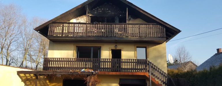 W Jawiszowicach palił się dom