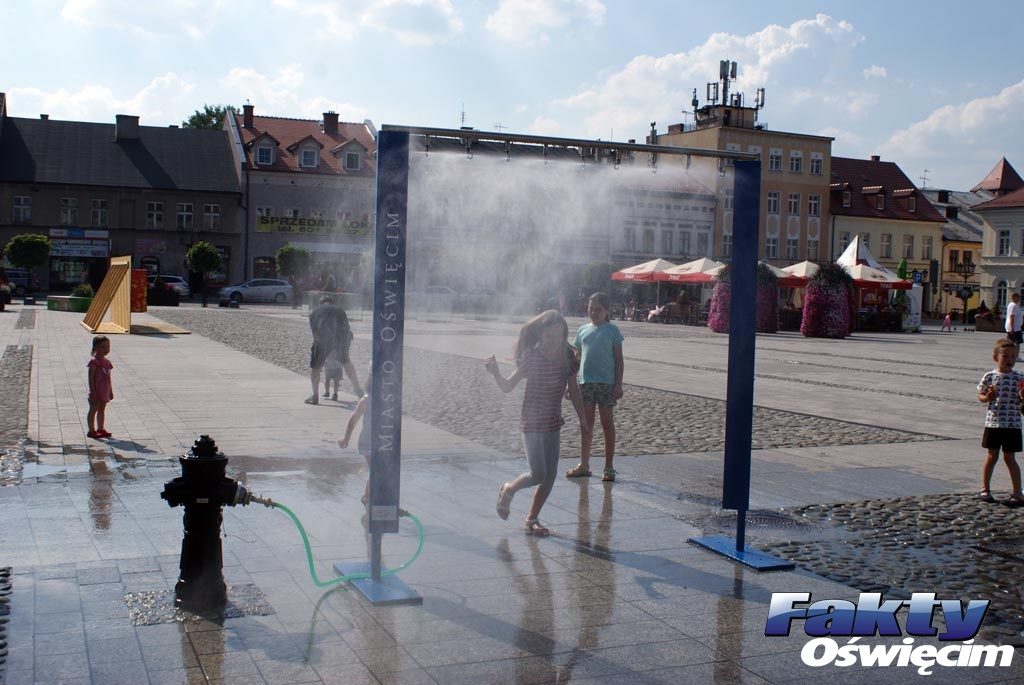 Oświęcim, upał, kurtyny wodne