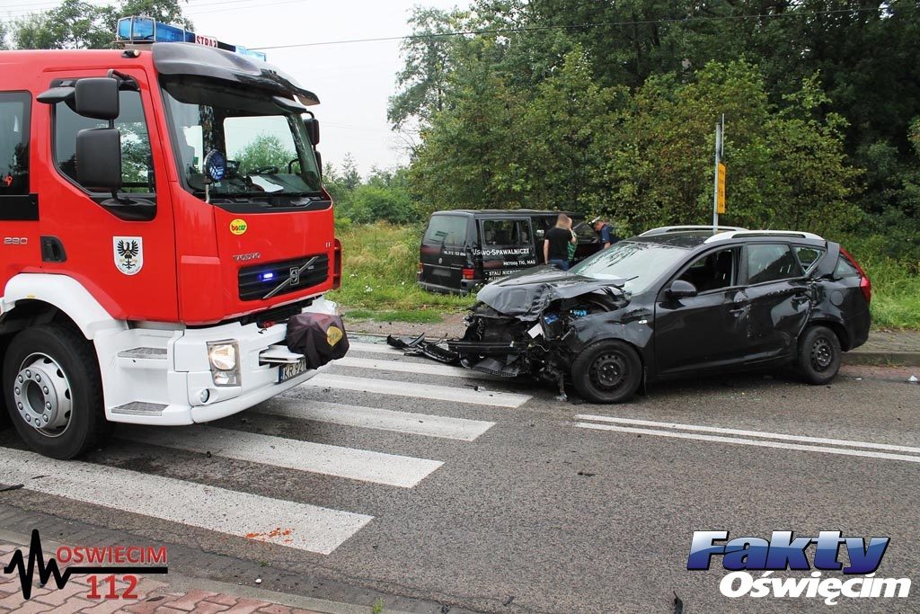 Oświęcim, Brzezinka, wypadek, zderzenie