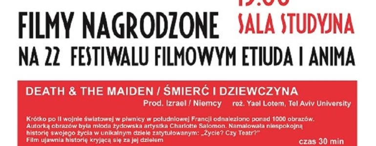 Pokaz filmów nagrodzonych na 22. Festiwalu Etiuda i Anima