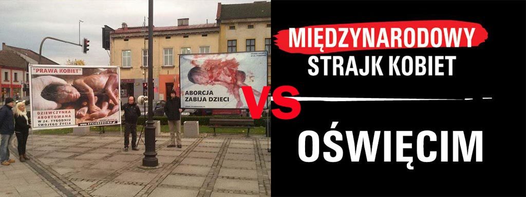 Oświęcim, Rynek Główny, manifestacja, Dzień Kobiet, strajk, pikieta