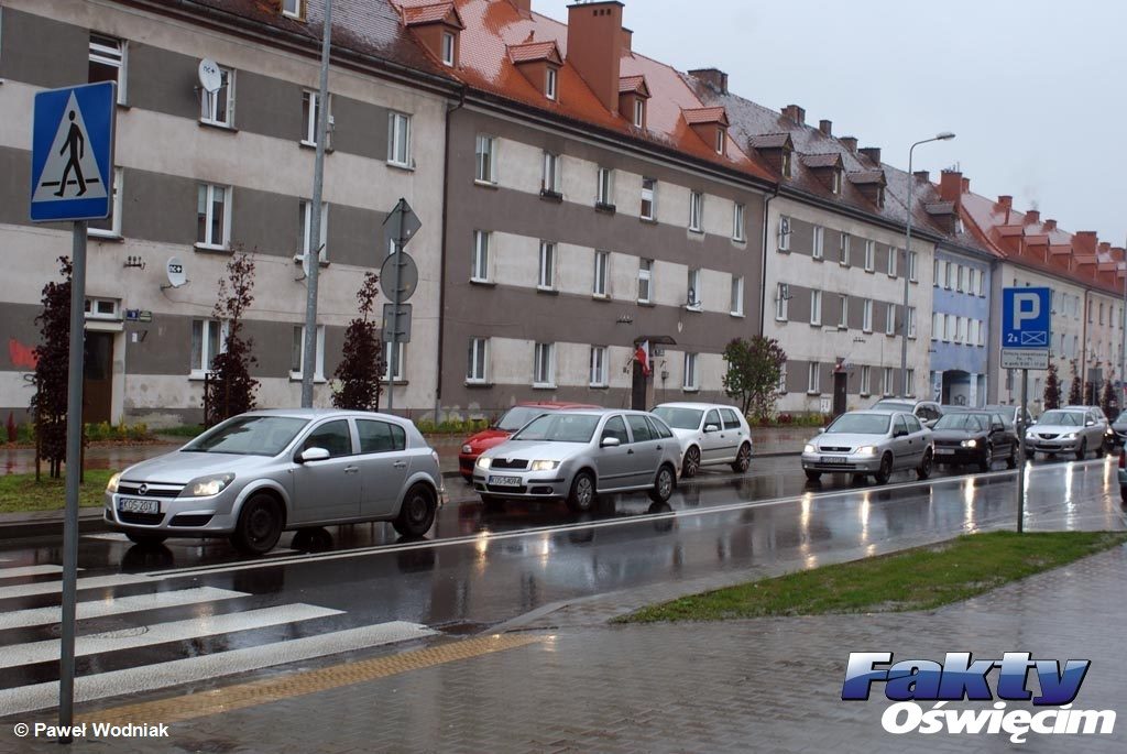 Oświęcim, korek, korki, ulice, droga, samochody