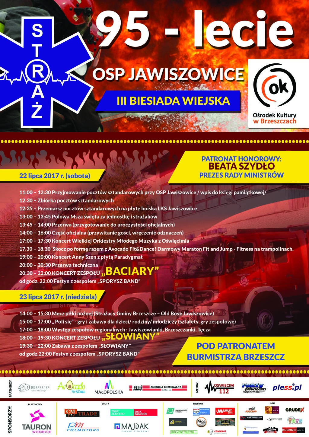 Jawiszowice, OSP, straż, strażacy, jubileusz, 95-lecie, patronat FO