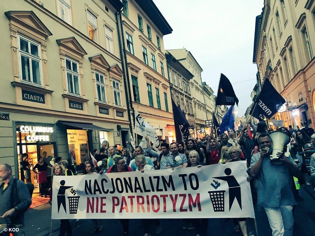Oświęcim, KOD, marsz, antyfaszystowski, manifestacja