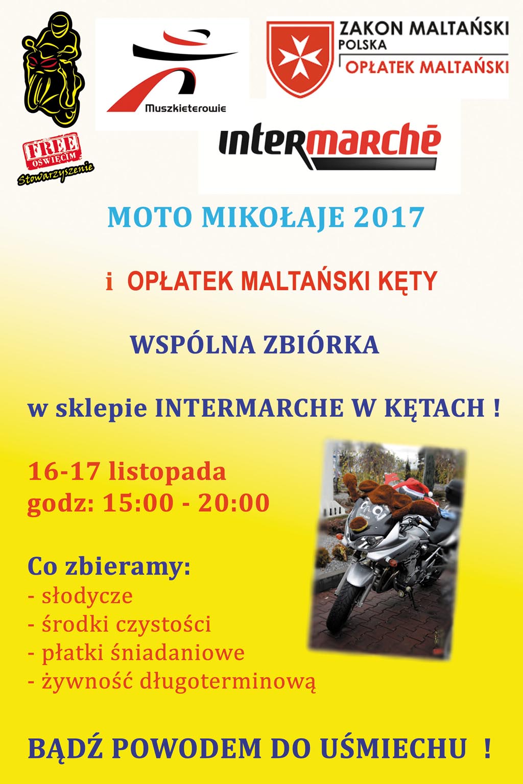 Motocykliści ze Stowarzyszenia „Free Oświęcim” organizują kolejną zbiórkę mikołajowa na rzecz dzieci. „Moto Mikołajom” patronują Fakty Oświęcim.