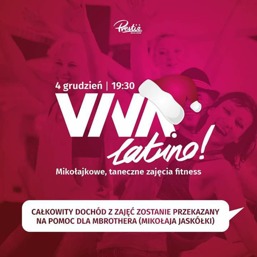 Tańcząc również można pomagać. W poniedziałek 4 grudnia w Szkole Tańca PRESTIŻ w godzinach 19.30-20.30 odbędzie się charytatywna impreza Viva Latino dla Mikołaja Jaskółki.