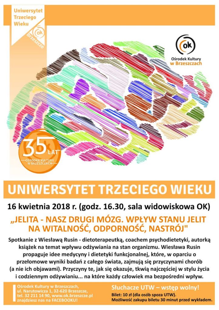 W poniedziałek 16 kwietnia o godzinie 16.30 w Ośrodku Kultury w Brzeszczach rozpocznie się spotkanie z Wiesławą Rusin, dietoterapeutką.
