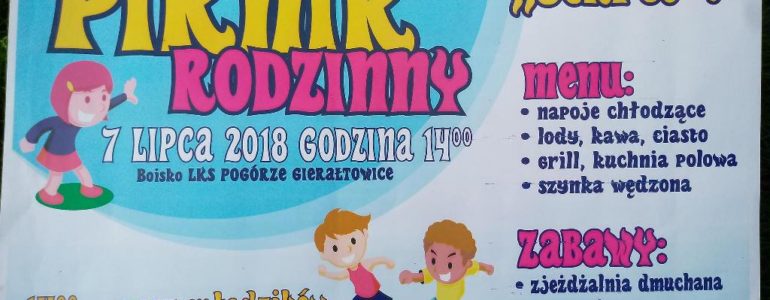 Pogórze Gierałtowice zaprasza na Piknik Rodzinny