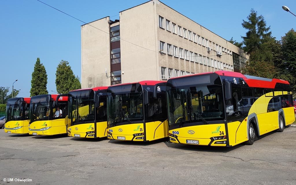 Do Oświęcimia dotarło kolejne pięć solarisów. Zakład Komunikacji Miejskiej dysponuje już zatem dziesięcioma nowoczesnymi autobusami hybrydowymi.