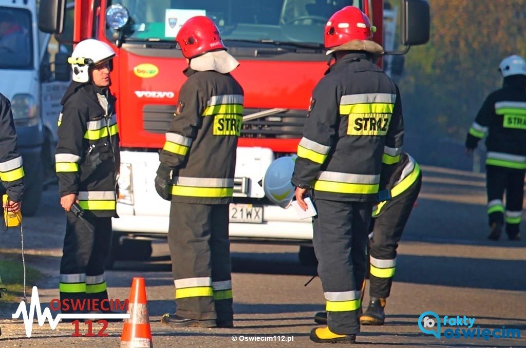 Dzisiaj rano na ulicy Kmieckiej w Porębie Wielkiej koparka uszkodziła gazociąg. Do akcji przystąpiła straż pożarna i pogotowie gazowe.