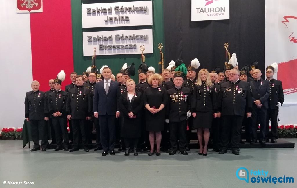 Prosto ze szczytu klimatycznego w Katowicach przyjechał do Brzeszcz prezydent Andrzej Duda, by uczestniczyć w centralnych uroczystościach barbórkowych.