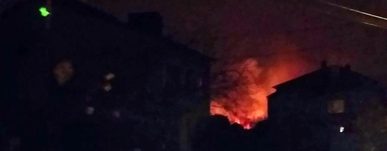 Pożar przy żwirowni w Broszkowicach – FILM