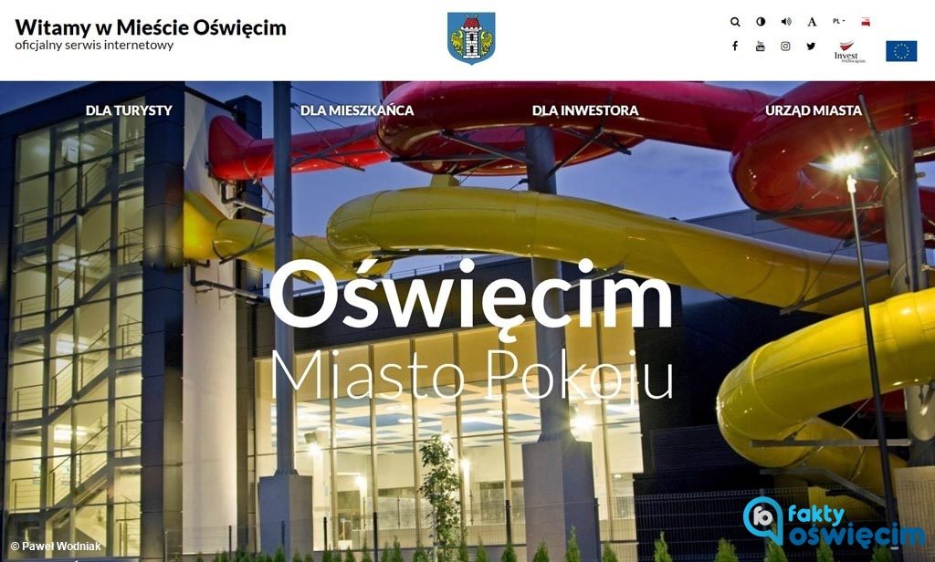 Internauci nie mogą korzystać z opcji wyszukiwania na stronie Urzędu Miasta Oświęcimia. Po naciśnięciu obrazu lupy i wpisaniu frazy wyskakuje błąd.