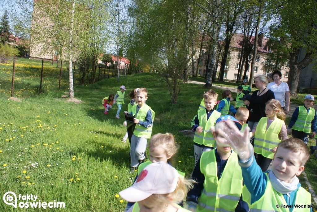eFO towarzyszyły dziś dzieciom z Miejskiego Przedszkola nr 16 w Oświęcimiu, które wyszły na spacer, ale nie taki zwyczajny. Przedszkolaki sprzątały świat.