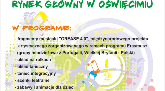 W sobotę 8 czerwca w godzinach 10-14 warto przyjśc na oświęcimski rynek. Oprócz koncertu, tańców na scenie wystąpią młodzi aktorzy z fragmentami musicalu Grease 4.0.