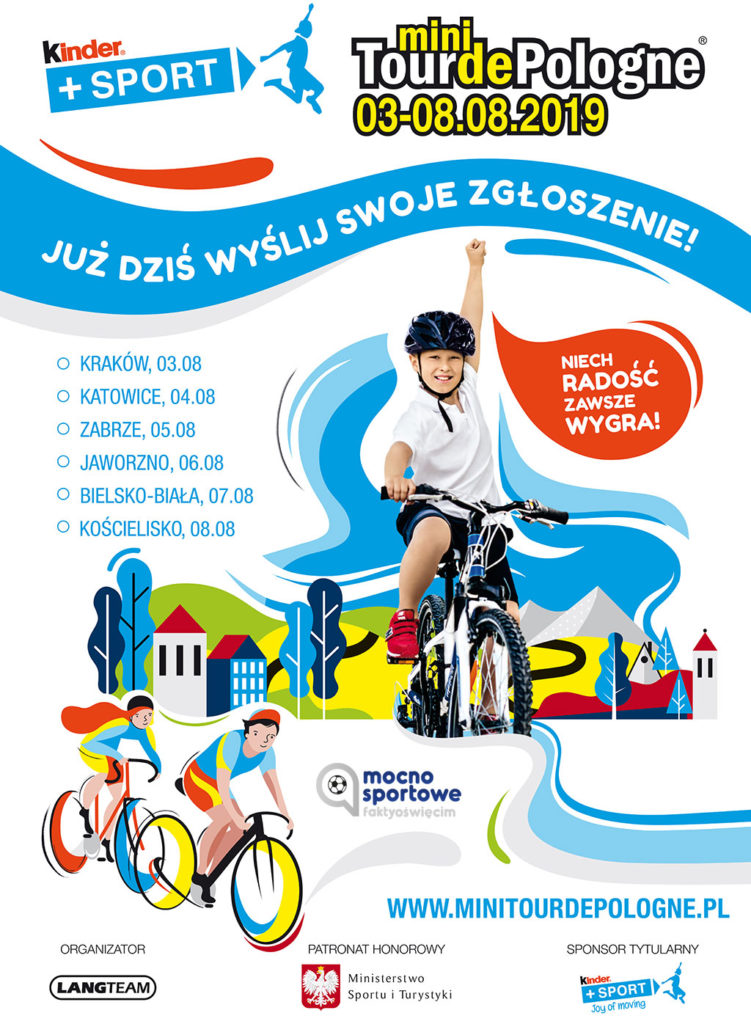 Przypominamy, że rejestracja zawodników do parady kolarskiej Kinder+Sport Mini Tour de Pologne i Kinder+Sport Mini Tour de Pologne Cup trwa do północy. 