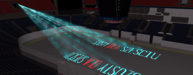 Pokaz laserów na meczu MOWP vs. HRAP – FOTO
