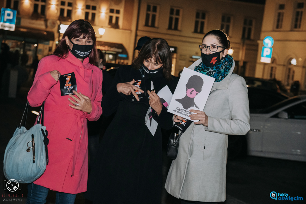 protest kobiet w Oświęcimiu