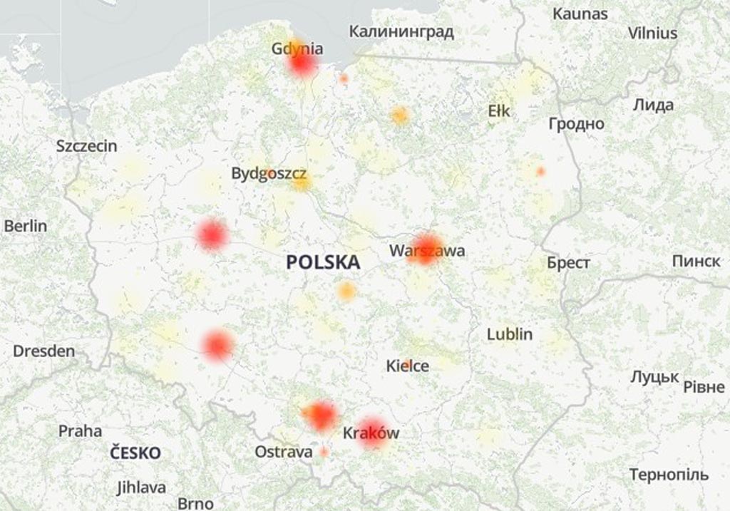 Po godzinie 12 w Oświęcimiu doszło do awarii internetu stacjonarnego Vectra. Problem zaczął się w godzinę wcześniej w różnych częściach Polski i ewoluuje.