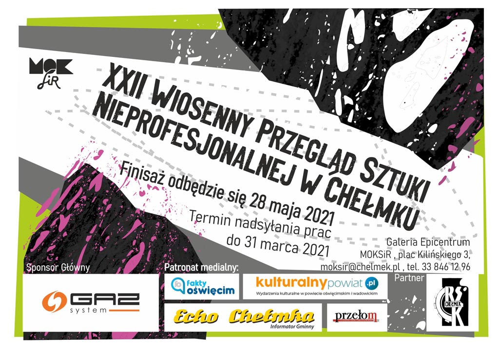 Miejski Ośrodek Kultury, Sportu i Rekreacji w Chełmku zaprasza twórców do udziału w XXII Wiosennym Przeglądzie Sztuki Nieprofesjonalnej.