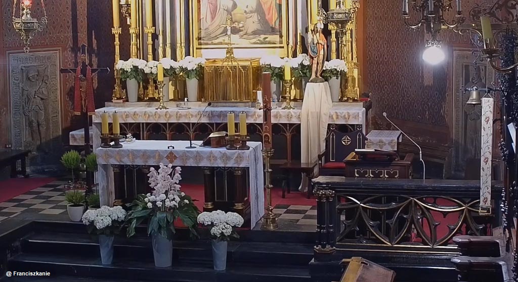W bazylice św. Franciszka z Asyżu w Krakowie franciszkanie i wierni będą się modlić za pracowników służby zdrowia z powiatu oświęcimskiego.