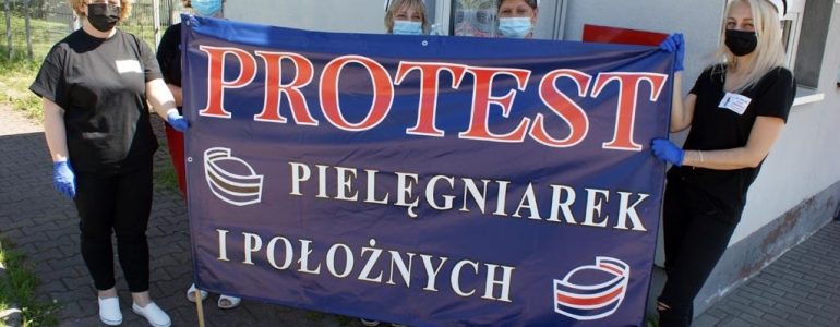 Milczący protest pielęgniarek i położnych w Oświęcimiu