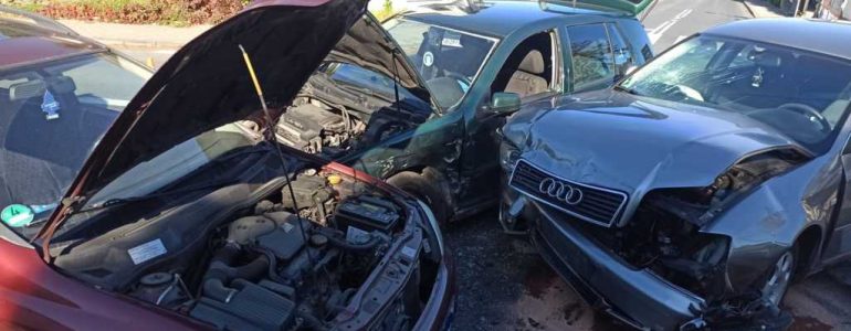 Trzy samochody zderzyły się w Chełmku