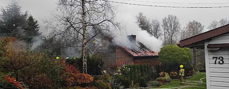 35 strażaków gasiło dom