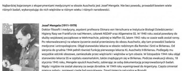 Zbrodnicza medycyna w KL Auschwitz
