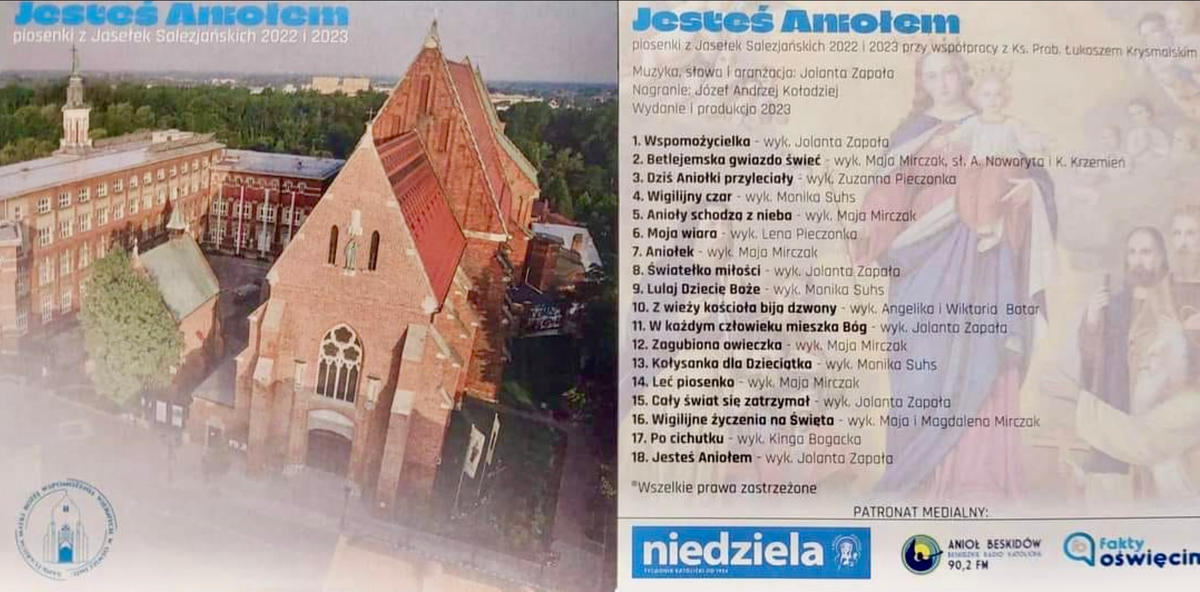 Jolanta Zapała we współpracy z proboszczem Łukaszem Krysmalskim, Parafii Matki Bożej Wspomożenia Wiernych w Oświęcimiu wydała płytę.