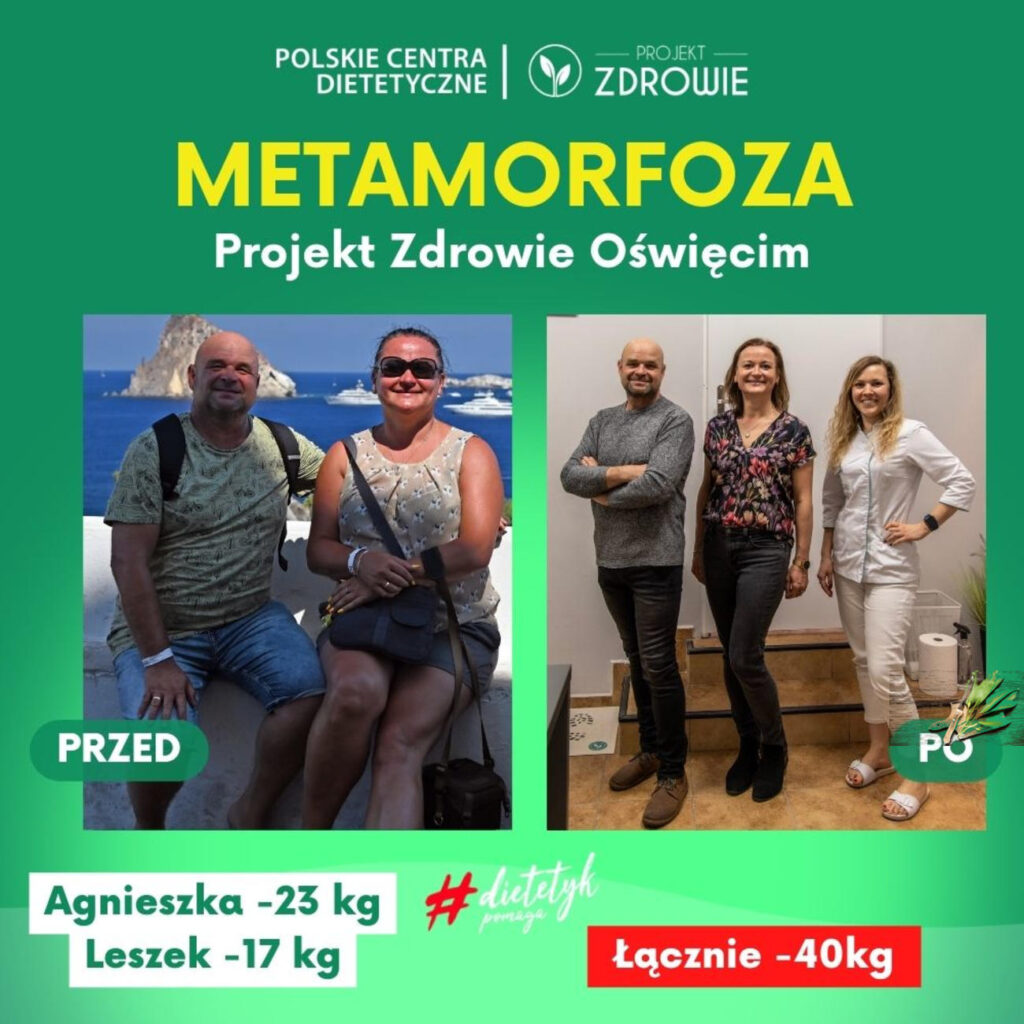 Pani Agnieszka i Pan Leszek schudli łącznie 40 kg